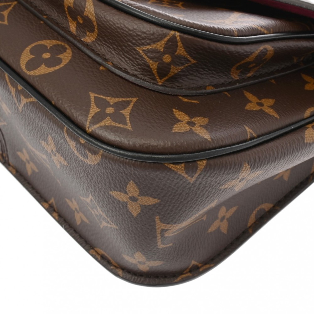 Louis Vuitton Passy Chain Shoulder Brown Black Bag Back - Picture 6 of 15